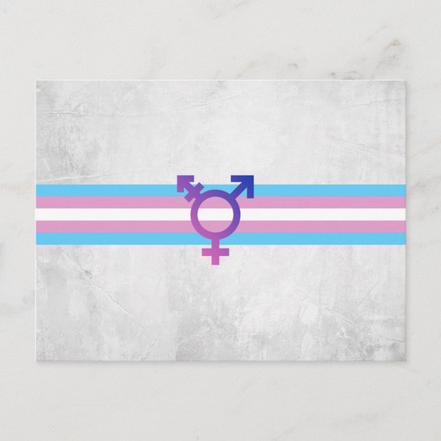 Trans Pride-Flagge Postkarte (Vorderseite)