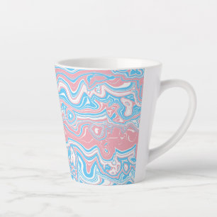 Trans Pride-Flagge Trippy Boho Groovy Wellenstreif Milchtasse