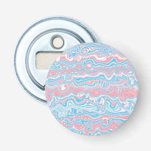 Trans Pride-Flagge Trippy Boho Groovy Wellige Stre Flaschenöffner