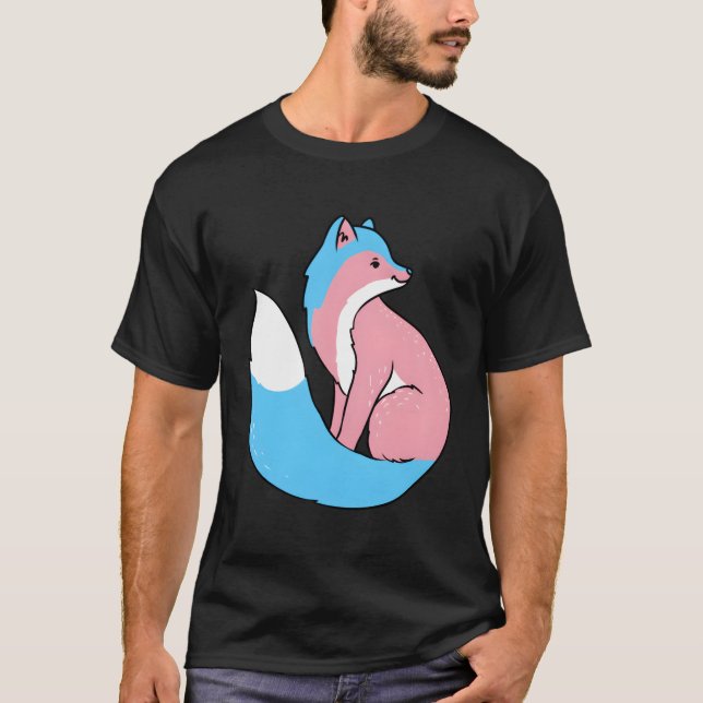 Trans Pride Fox Transgender T-Shirt (Vorderseite)