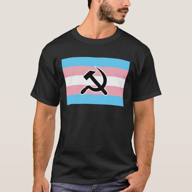 Trans Pride Hammer & Sickle T - Shirt (Vorderseite)