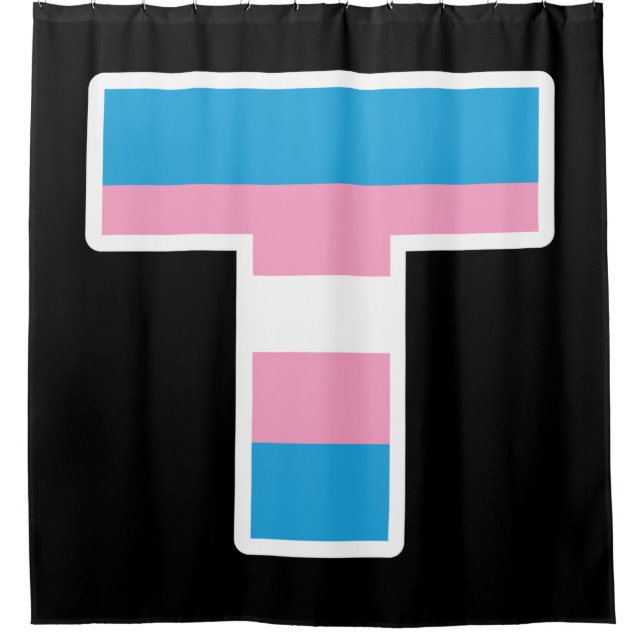 Trans Pride Hauptstadt T Duschvorhang (Vorderseite)