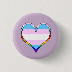 Trans Pride Heart Button