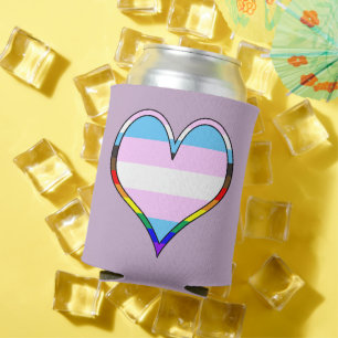 Trans Pride Heart kann kühler werden Dosenkühler