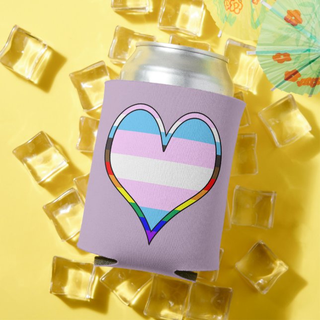 Trans Pride Heart kann kühler werden Dosenkühler (In Situ Sommer)