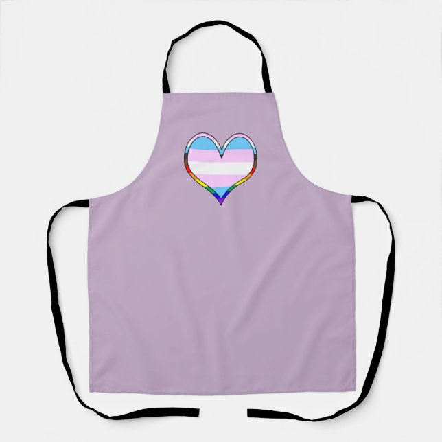 Trans Pride Heart Schürze (Vorderseite)