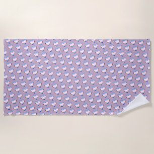 Trans Pride Herz Pattern Beach Handtuch
