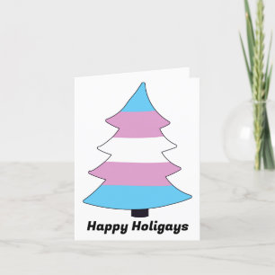 Trans Pride Holigay-Weihnachtskarte Feiertagskarte