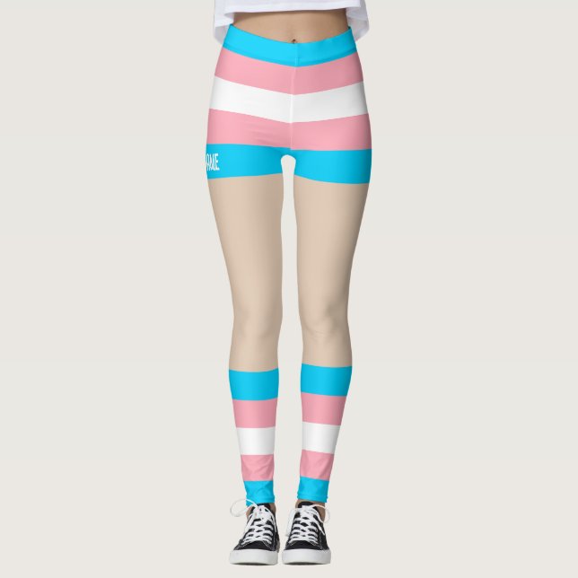Trans Pride Imitats Shorts & Legs Leggings (Vorderseite)