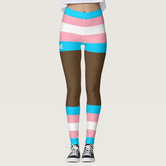 Trans Pride Imitats Shorts & Legs Leggings (Vorderseite)