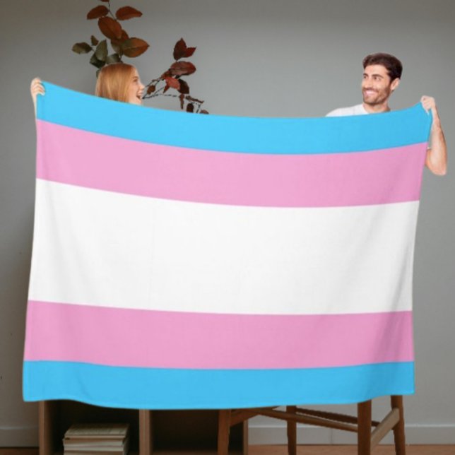 Trans Pride Kuschel-Fleece Fleecedecke (Von Creator hochgeladen)