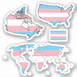 Trans Pride Maps I Aufkleber