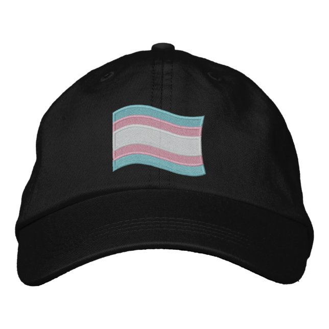 Trans-Pride-Markierung Bestickte Baseballkappe (Vorderseite)