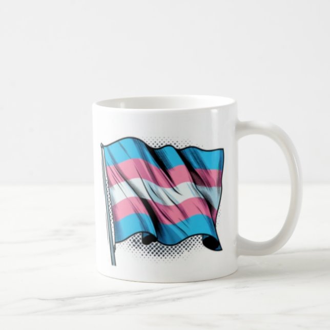 Trans-Pride-Markierung Kaffeetasse (Rechts)