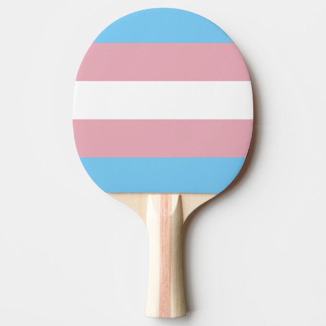 Trans-Pride-Markierung Tischtennis Schläger (Vorderseite)