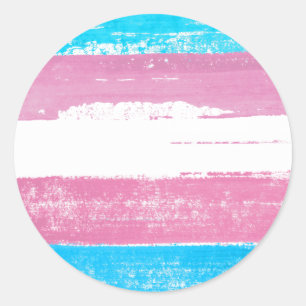 Trans Pride Paint Runder Aufkleber