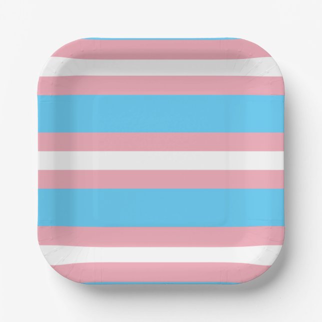 Trans Pride! Pappteller (Vorderseite)