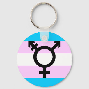 Trans Pride Schlüsselanhänger mit Symbol
