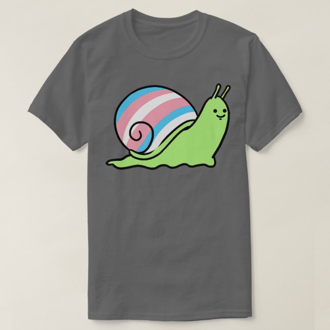 Trans Pride Snail Transgender  T-Shirt (Design vorne)