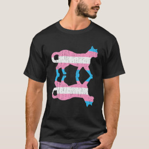 Trans Pride transexual Flag Animal Cat Trans T-Shirt
