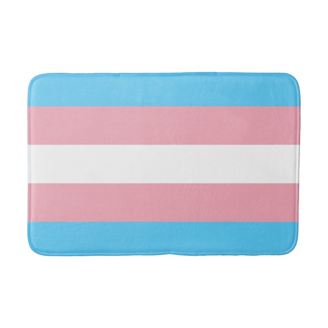 Trans Pride (Transgender-Stolz) Flagge Badematte (Vorderseite)