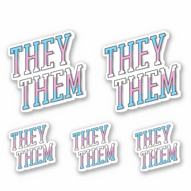 Trans Pronouns sie Aufkleber (Vorderseite)