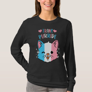 Trans Purride Cat Lgbt Transgender Flag Sunglimpfe T-Shirt