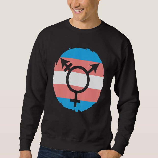 Trans Rainbow Pride LGBTQ Transgender Rights 1 Sweatshirt (Vorderseite)