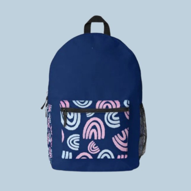 Trans Rainbows Blue Backpack Bedruckter Rucksack (Von Creator hochgeladen)