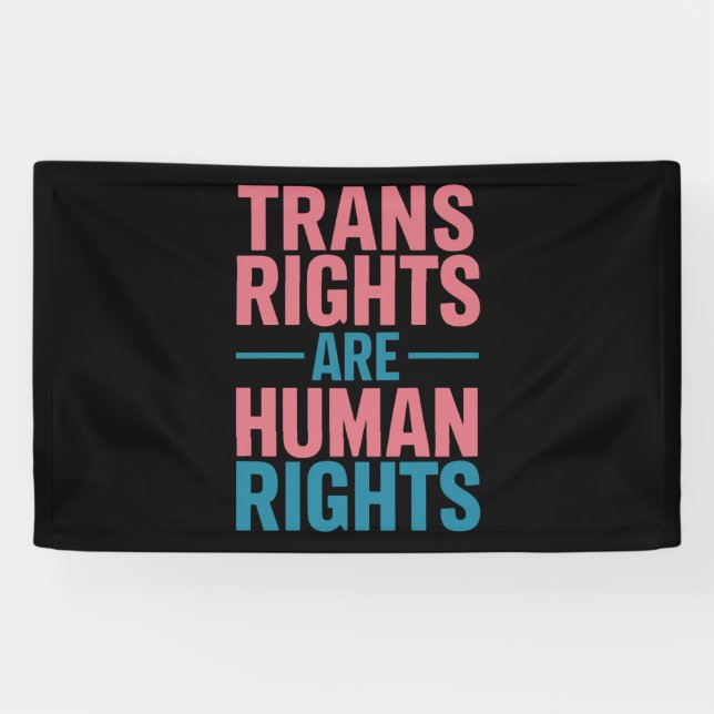 Trans Recht sind Menschenrechte Transgender-Stolz Banner (Horizontal)