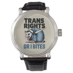 Trans Rechte Oder Ich Beiß Gay Lustig Lgbtq Pride Armbanduhr