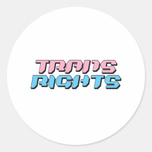 Trans-Rechte Runder Aufkleber