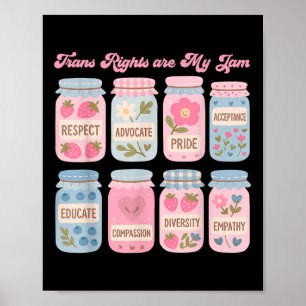 Trans-Rechte sind mein Ding Subtile Transgender-St Poster