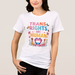 Trans-Rechte sind Menschenrechte Design Tri-Blend Shirt