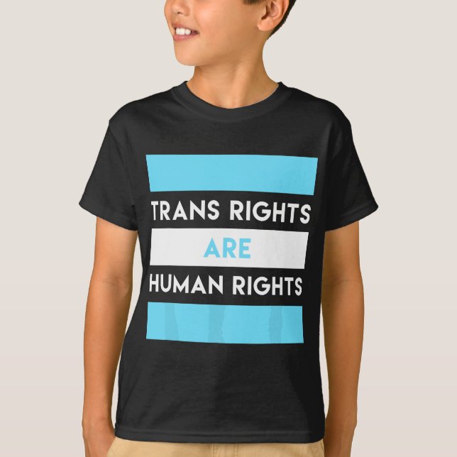 Trans-Rechte sind Menschenrechte Transgender LGBTQ T-Shirt (Vorderseite)