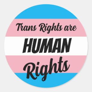 Trans Rights Are Human Rights Runder Aufkleber