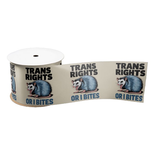 Trans Rights Oder ich möchte Gay Funny Lgbtq Pride Satinband (Spule)