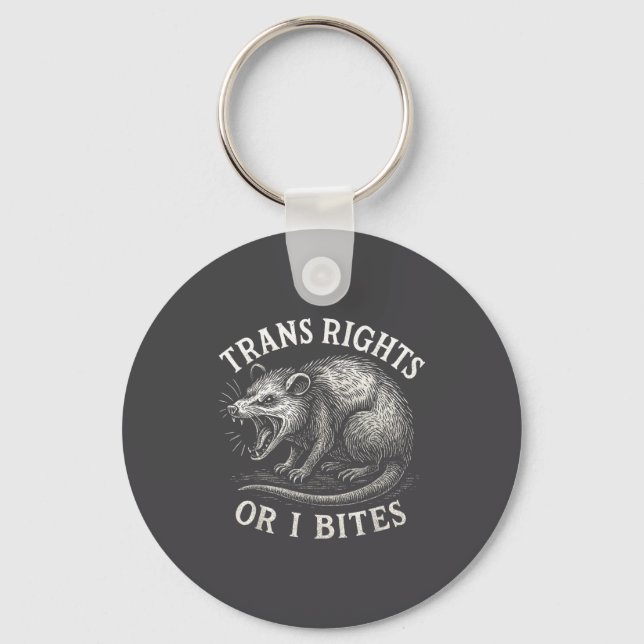 Trans Rights Or I Bites Funny Transgender Ssum Lgb Schlüsselanhänger (Vorderseite)