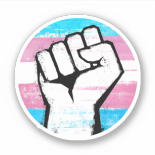 Trans Stolz Faust Kreisdruck Aufkleber