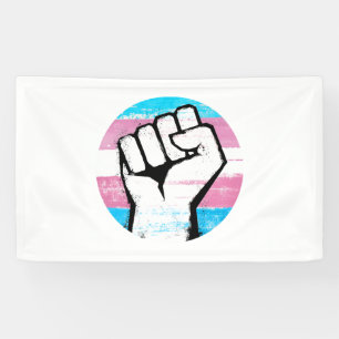 Trans Stolz Faust Kreisdruck Banner