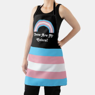 Trans-Stolz-Flag und Regenbogen mit benutzerdefini Schürze