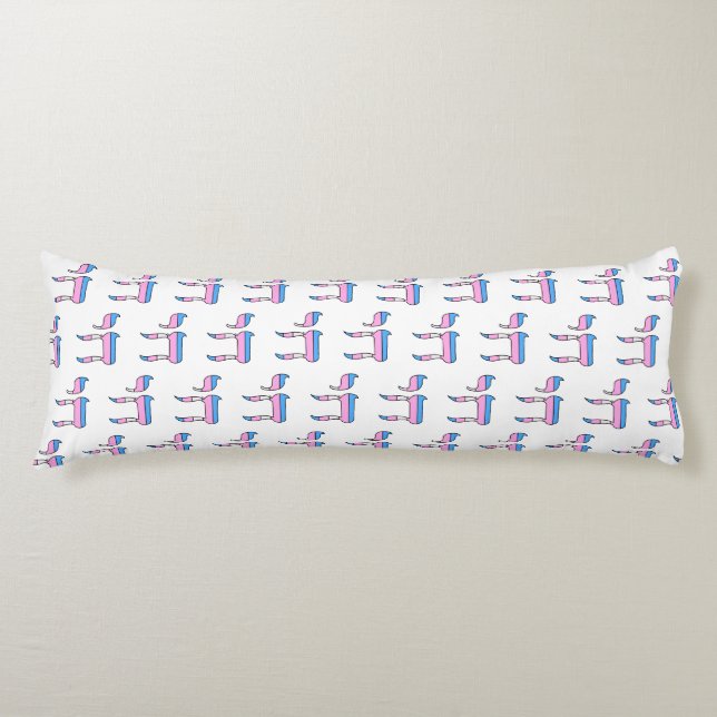 Trans-Stolz-Flagge Chai Seitenschläferkissen (Vorderseite)