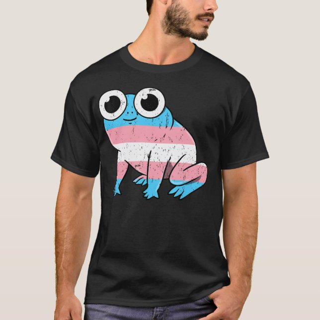 Trans Stolz Frosch Transgender T-Shirt (Vorderseite)