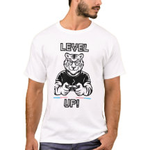 Trans Stolz Gaymer Tiger Level Up T-Shirt Gamer T-