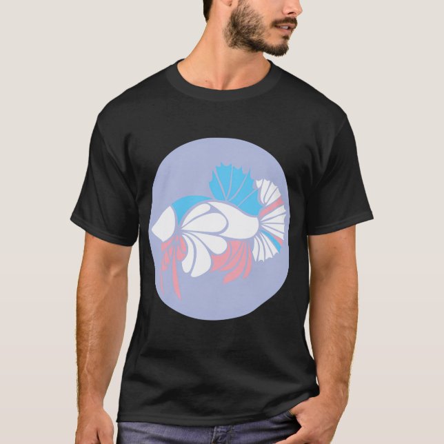Trans Stolz Kampffisch T-Shirt (Vorderseite)