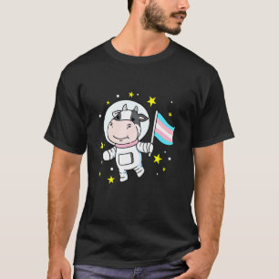 Trans Stolz Kuh Im Weltraum Transgender T-Shirt