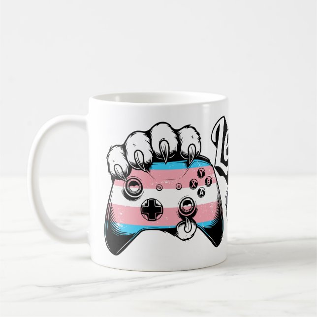 Trans Stolz Level Up Tiger Pfoten Controller Tasse (Links)