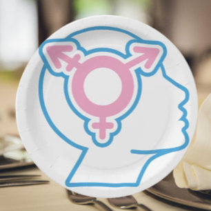 Trans-Stolz-Symbol-Papierteller Pappteller