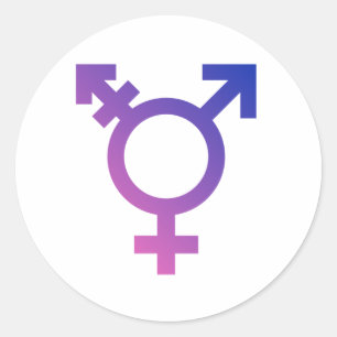 Trans Stolz-Symbol Runder Aufkleber