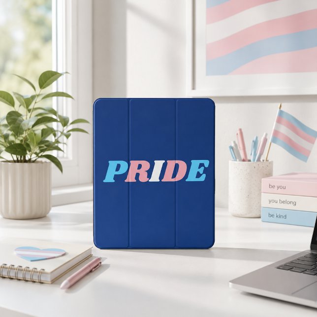 Trans-Stolz Transgender-Flaggenfarben-Typografie Mousepad (Von Creator hochgeladen)